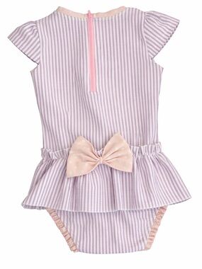 Ruffled Butts Lilac Seersucker Peplum Swimsuit